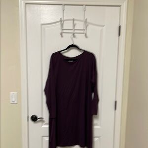Elegant Marionberry Purple Long Sleeve Dress